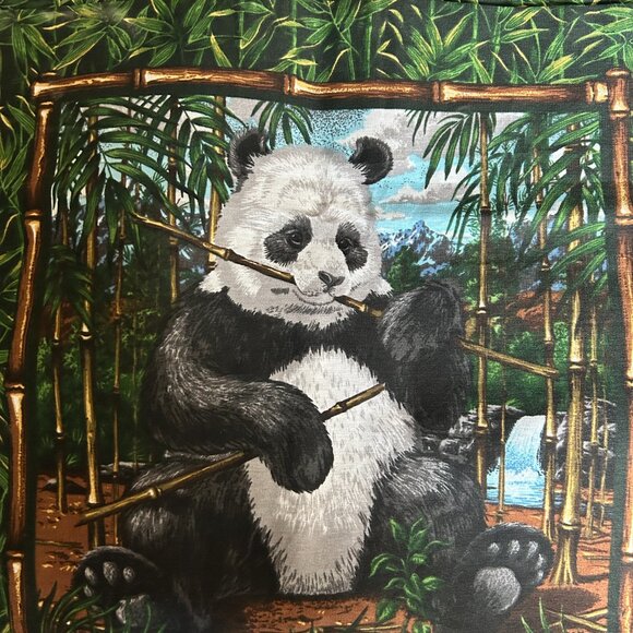 Panda Bears Bamboo Window Curtains Drapery Tiebacks Valances Animals Bedroom - Picture 3 of 11